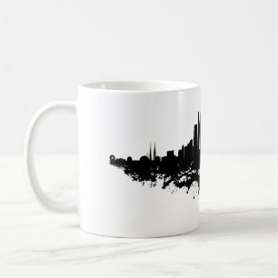 Caneca De Café Los Angeles City Skyline Watercolor