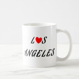 Caneca De Café Los Angeles coração vermelho