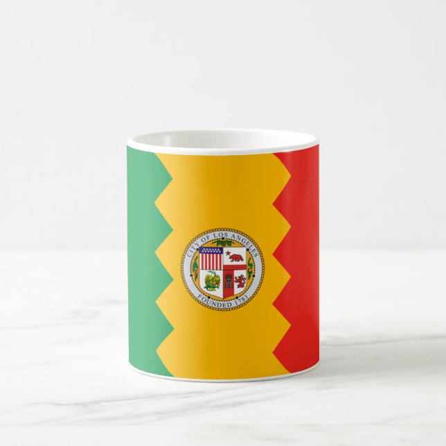 Caneca De Café Los Angeles Flag (Centro)