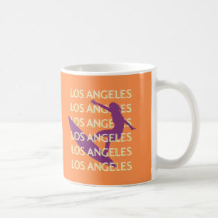Caneca De Café Los Angeles Viagem Art, Califórnia, Viagem, Orange