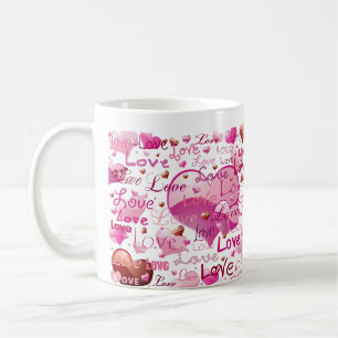 Caneca De Café Lotes do amor e dos corações