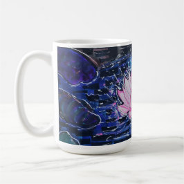 Caneca De Café Lótus na Água Escura