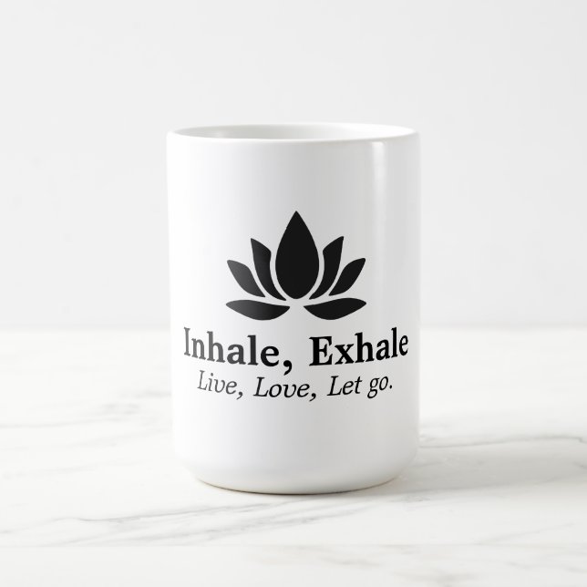 Caneca De Café Lotus Tranquilo: Inalar, Exalar Inspiração (Centro)