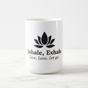 Caneca De Café Lotus Tranquilo: Inalar, Exalar Inspiração