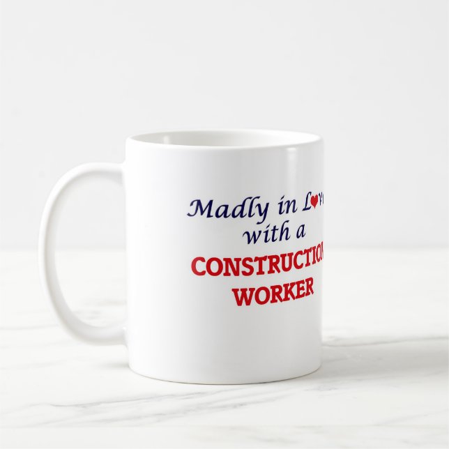 Caneca De Café Louca no amor com um trabalhador da construção (Esquerda)