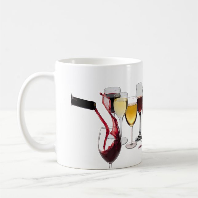 Caneca De Café Louça para vinho da SlipperyJoe com trocadilho atr (Esquerda)