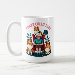Caneca De Café Louca Senhora Collie
