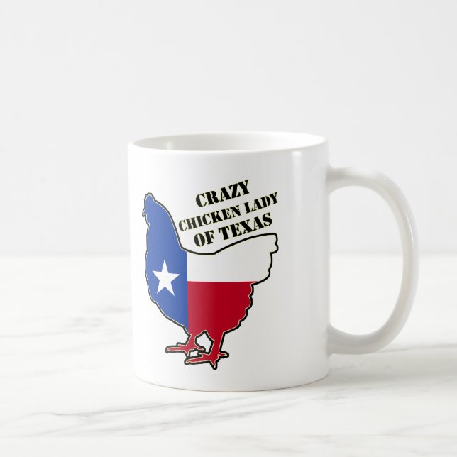 Caneca De Café Louco chiken a senhora de Texas (Direita)