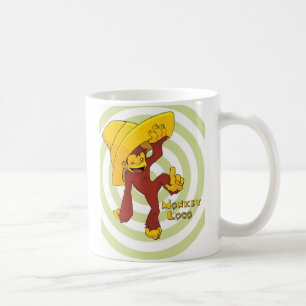 Caneca De Café Louco do macaco