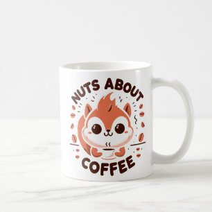 Caneca De Café Louco por Café Esquilo Kawaii Engraçado