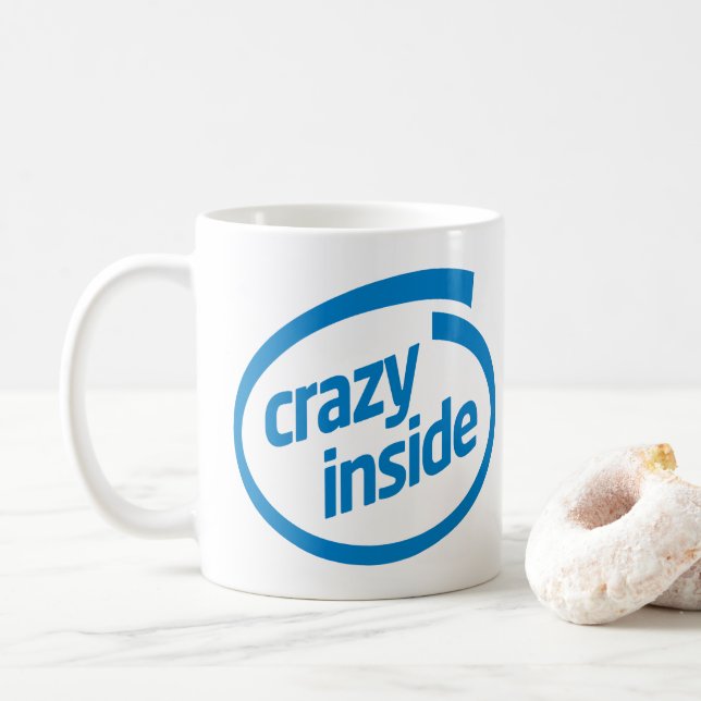 Caneca De Café Louco por dentro (Com Donut)