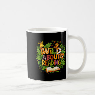 Caneca De Café Louco por ler livro infantil animal amante