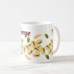 Caneca De Café Loucos Pistachio de Nome Personalizado
