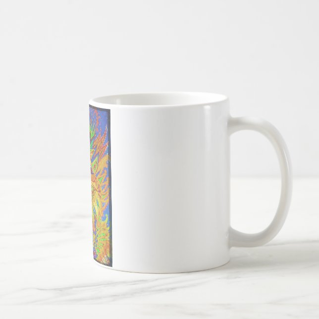 Caneca De Café Louis Wain - gato azul de Paisley (Direita)