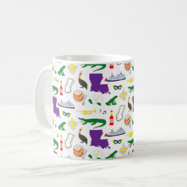 Caneca De Café Louisiana New Orleans Mardie Gras Coffee Mug