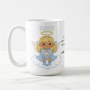 Caneca De Café Louro do anjo de abril Birthstone
