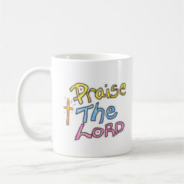 Caneca De Café ‘Louve ao SENHOR’ com Cross Christian