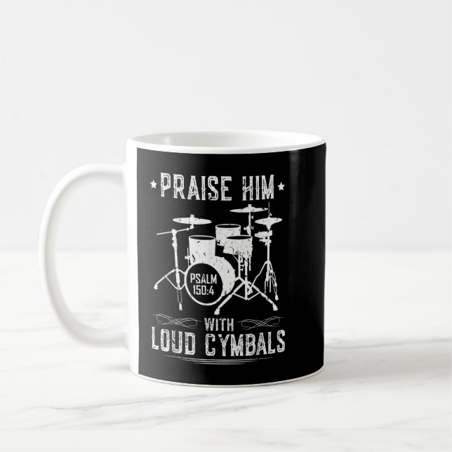 Caneca De Café Louve-O Com Ciberões Loucos Drummer Cristão Psa (Esquerda)