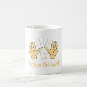 Caneca De Café Louvem as Mãos; Louvem o Senhor Cristão