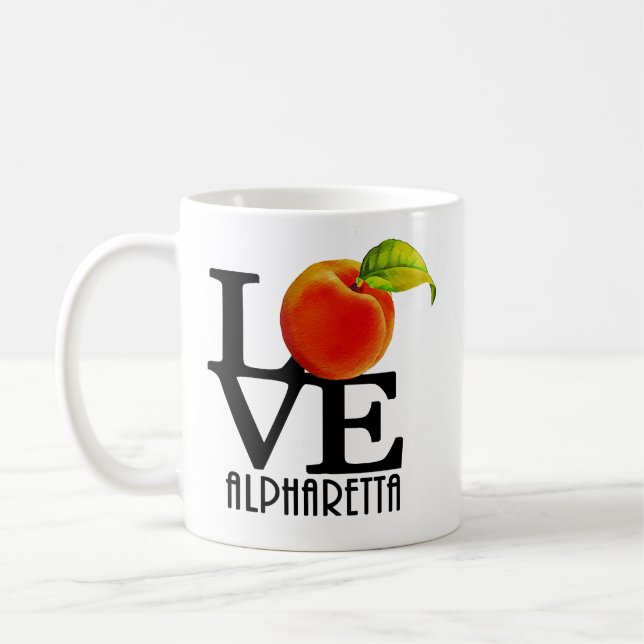 Caneca De Café LOVE Alpharetta Georgia 11oz (Esquerda)