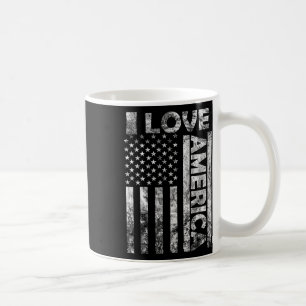 Caneca De Café Love America Shirt Usa Flag 4 de julho Independênc