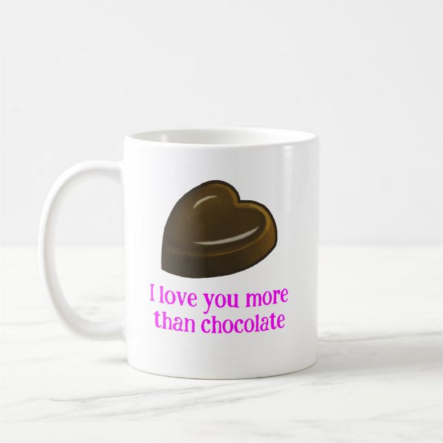 Caneca De Café Love and a Chocolate Heart (Esquerda)