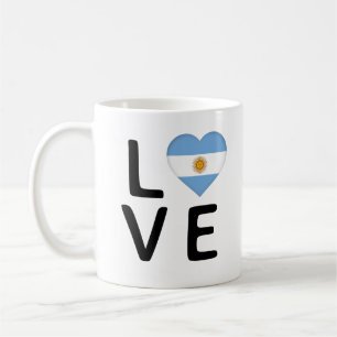 Caneca De Café Love - Argentina Flag