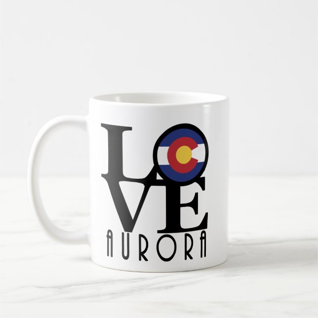 Caneca De Café LOVE Aurora Colorado 11oz (Esquerda)