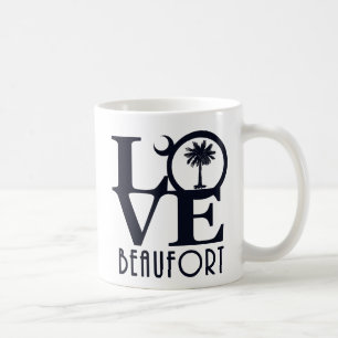 Caneca De Café LOVE Beaufort SC 11oz