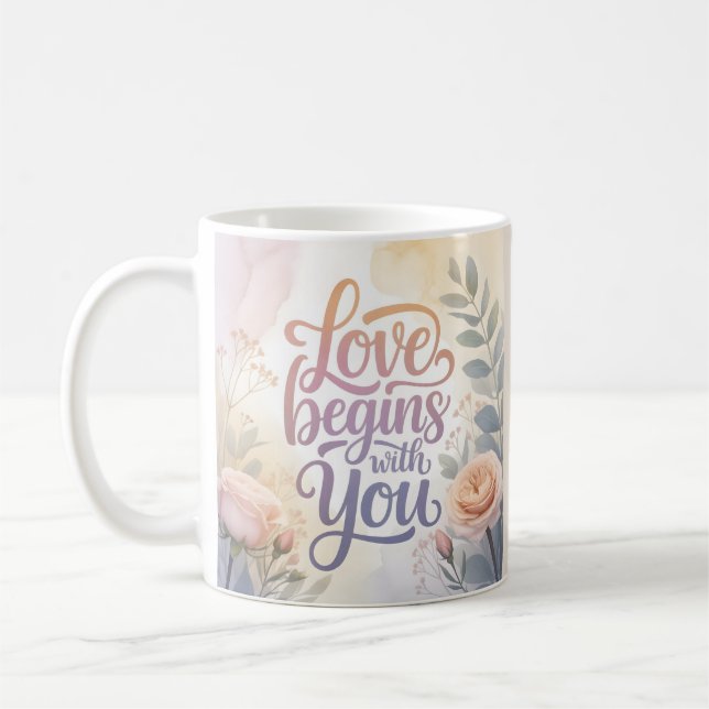 Caneca De Café Love begins with you valentine (Esquerda)