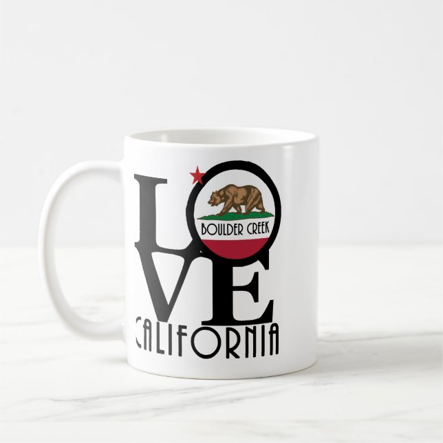 Caneca De Café LOVE Boulder Creek California 11oz (Esquerda)