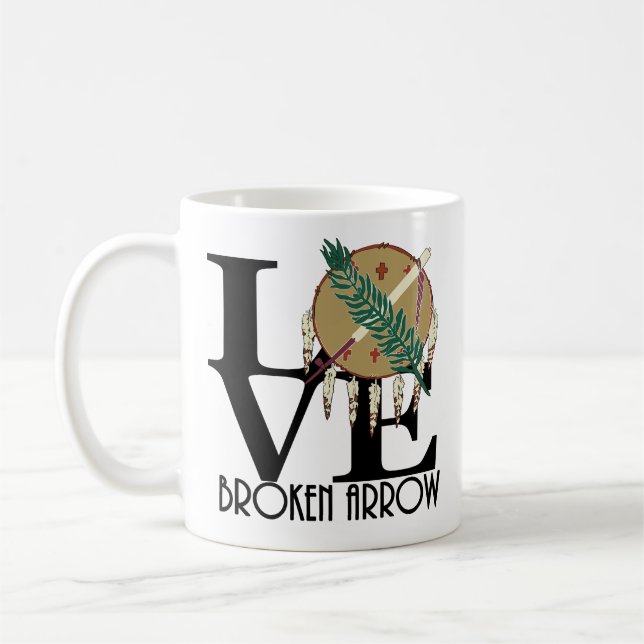 Caneca De Café LOVE Broken Arrow Oklahoma 11oz (Esquerda)