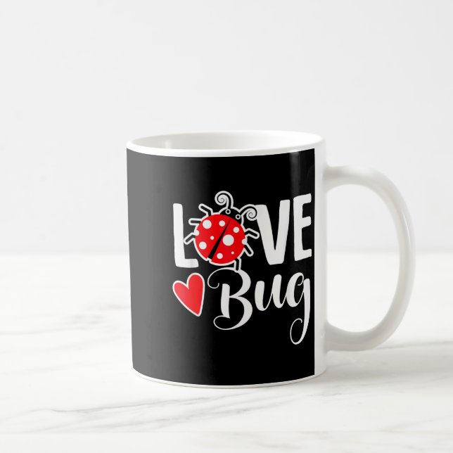 Caneca De Café Love Bug Cute Valentine's Day Party Ladybug  (Direita)