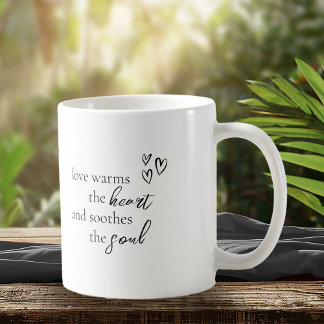 Caneca De Café Love Calliographic Cote Preto B&W ID940