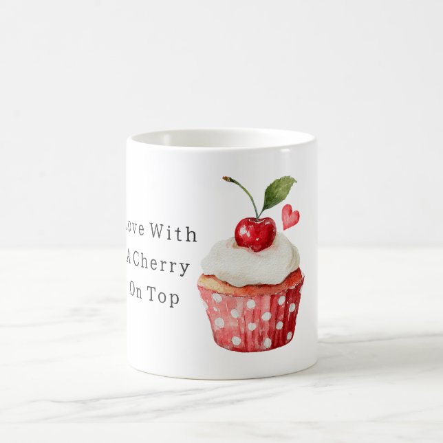 Caneca De Café Love Cherry On Top Valentine's Day (Centro)