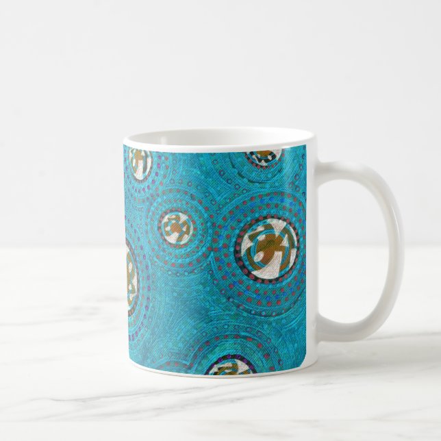 CANECA DE CAFÉ LOVE CIRCLES AND LINES OF SONG-BLUE COFFEE (Direita)