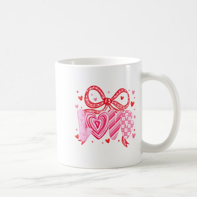 Caneca De Café Love Coquette Bow Leopard Hearts Valentine Women G (Direita)