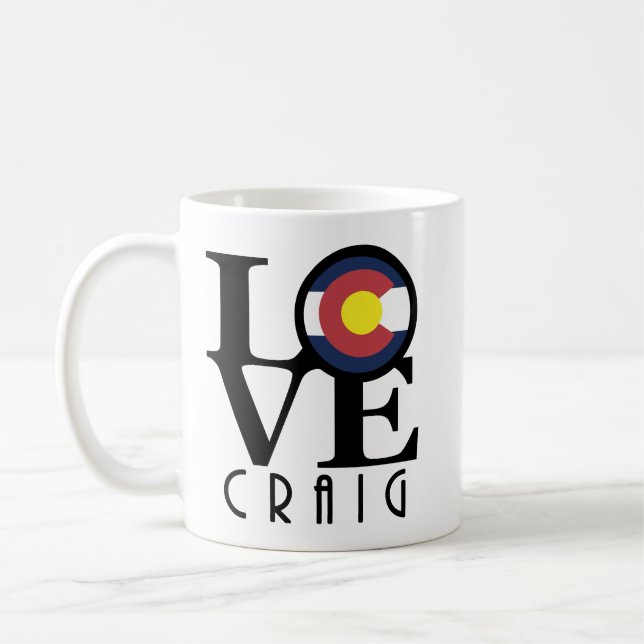 Caneca De Café LOVE Craig Colorado 11oz (Esquerda)