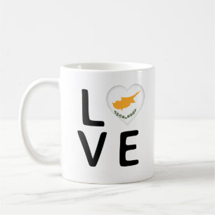 Caneca De Café Love - Cyprus Flag