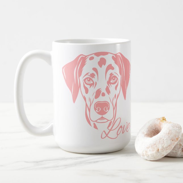 Caneca De Café Love Dalmata (Com Donut)