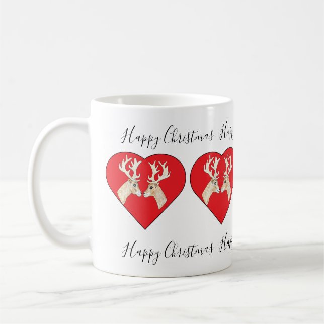 Caneca De Café Love Deers Natal (Esquerda)