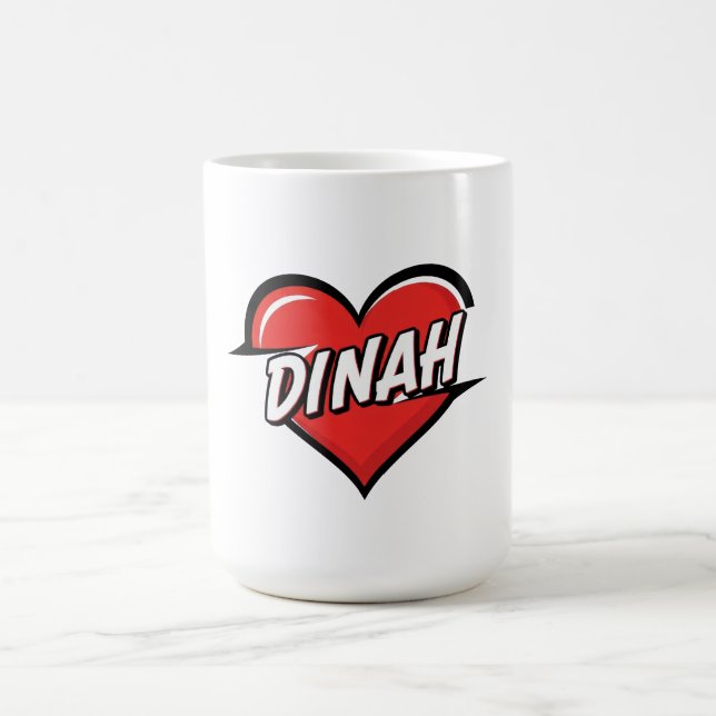 Caneca De Café Love Dinah (Centro)
