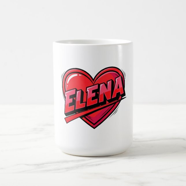 Caneca De Café Love Elena (Centro)