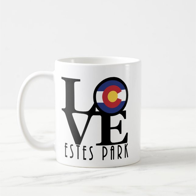 Caneca De Café LOVE Estes Park CO 11oz (Esquerda)