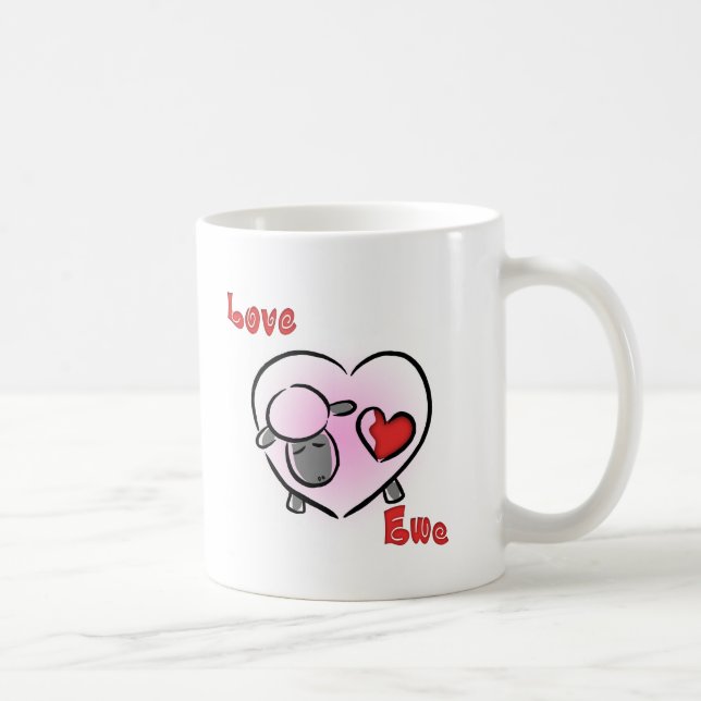 Caneca De Café Love Ewe Namorados (Direita)