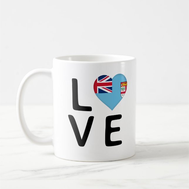 Caneca De Café Love - Fiji Flag (Esquerda)