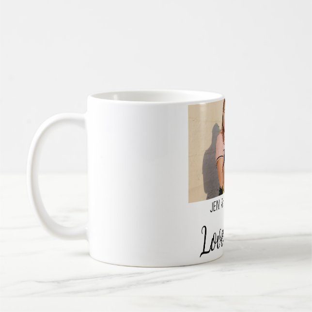 Caneca De Café Love Forever LGbtq casal orgulho adicionar nome de (Esquerda)