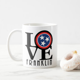 Caneca De Café LOVE Franklin Tennessee 11oz
