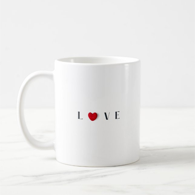 Caneca De Café Love Heart Coffee Mug (Esquerda)