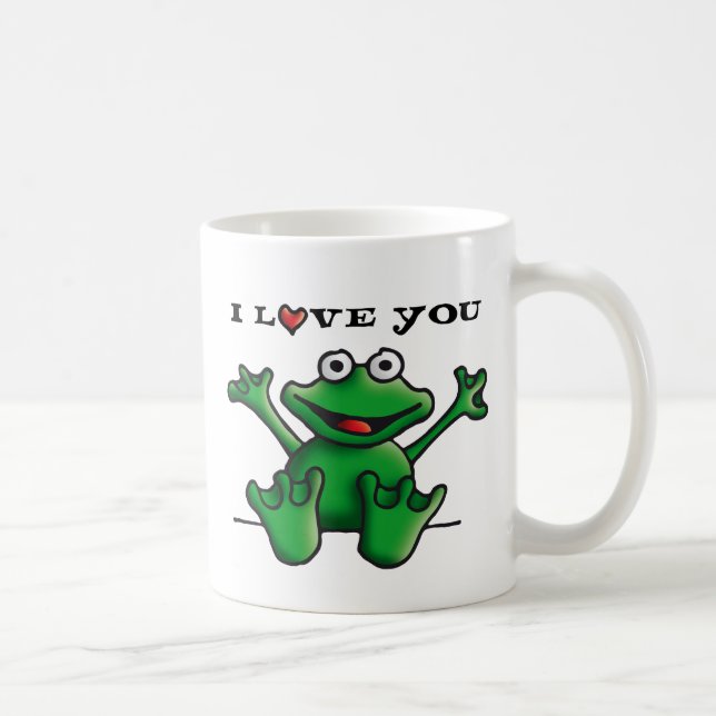 Caneca De Café love heart frog (Direita)